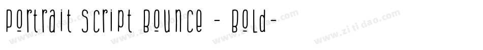 Portrait Script Bounce - Bold字体转换